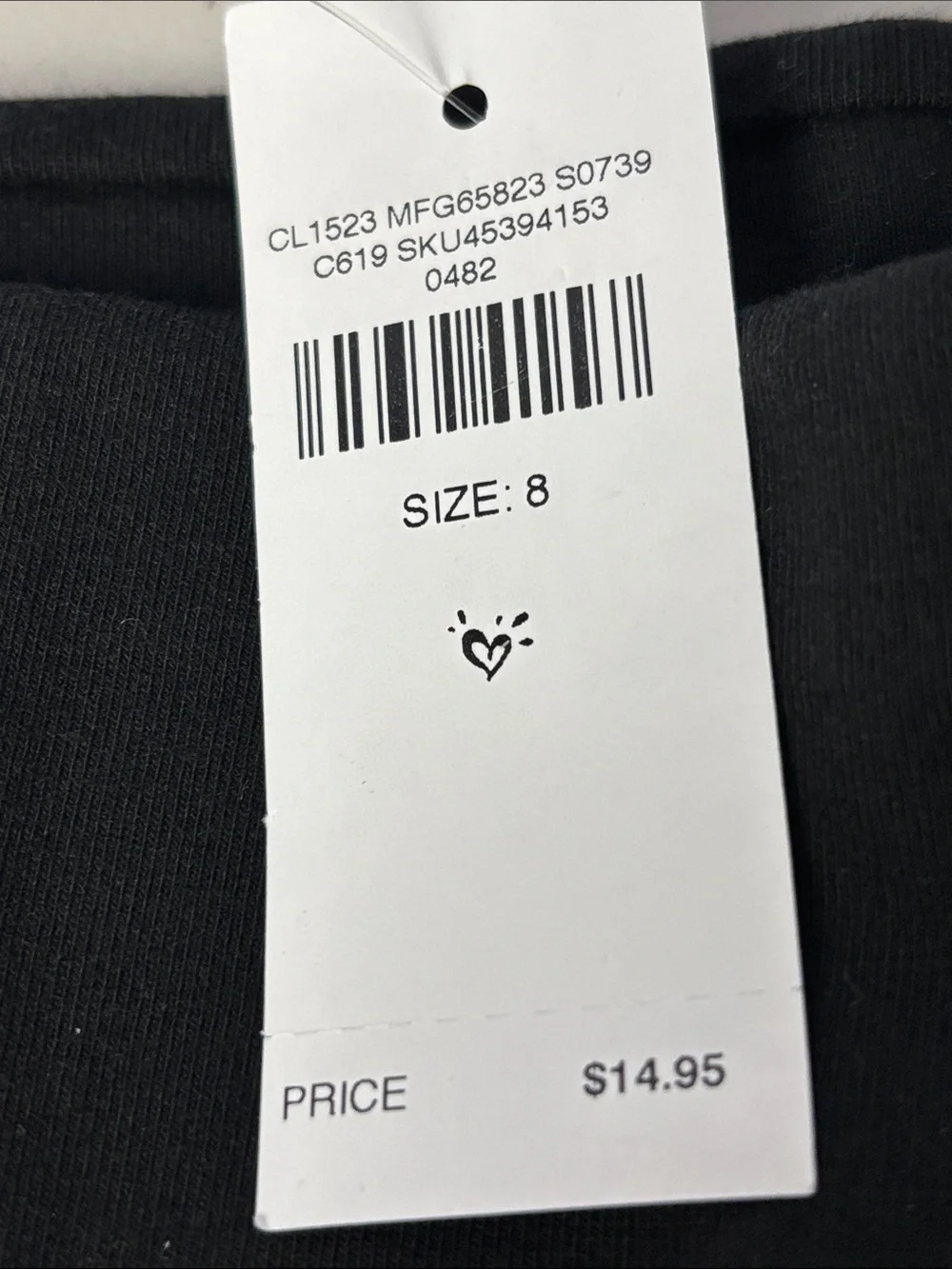 Justice Black Full Length Leggings with 'Team Awesome' Unicorn Graphic